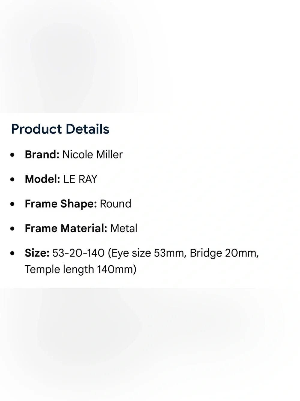 NEW Nicole Miller LE RAY round sunglasses